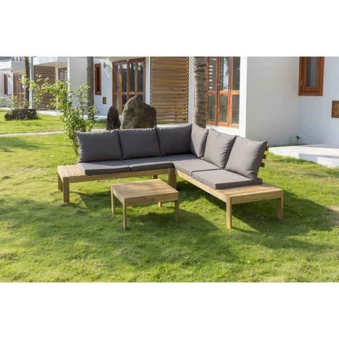 Salon de jardin octogonal bois