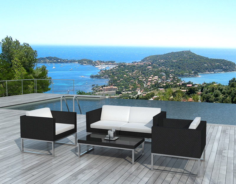 Salon de jardin design en resine
