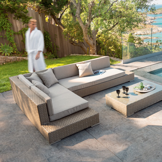 Salon de jardin en bois solde