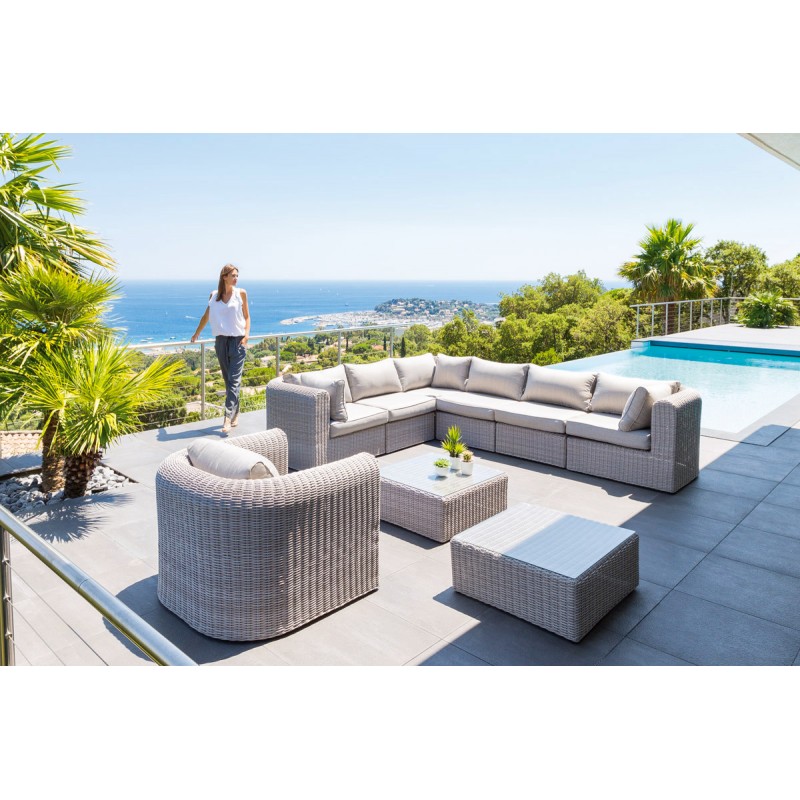 Salon de jardin en rotin hesperide