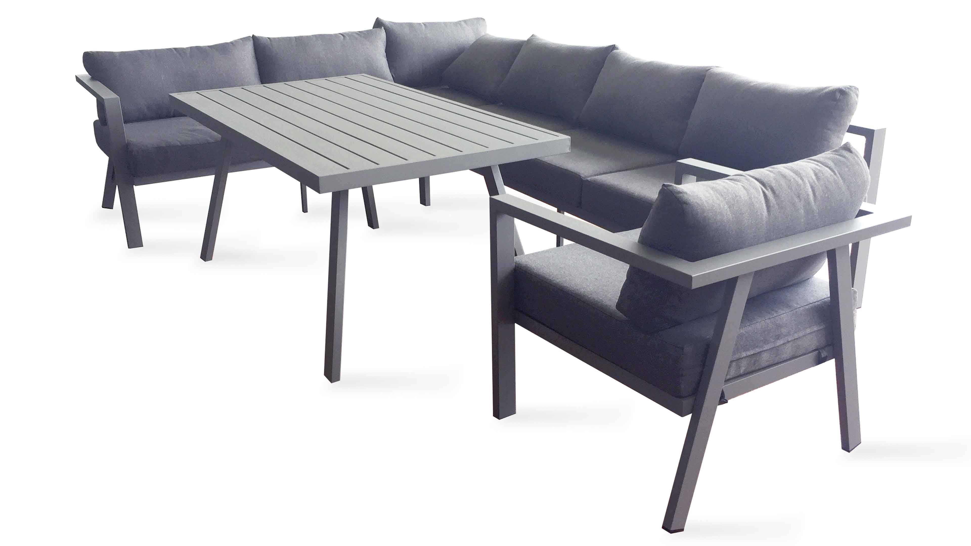 Fauteuil salon de jardin aluminium