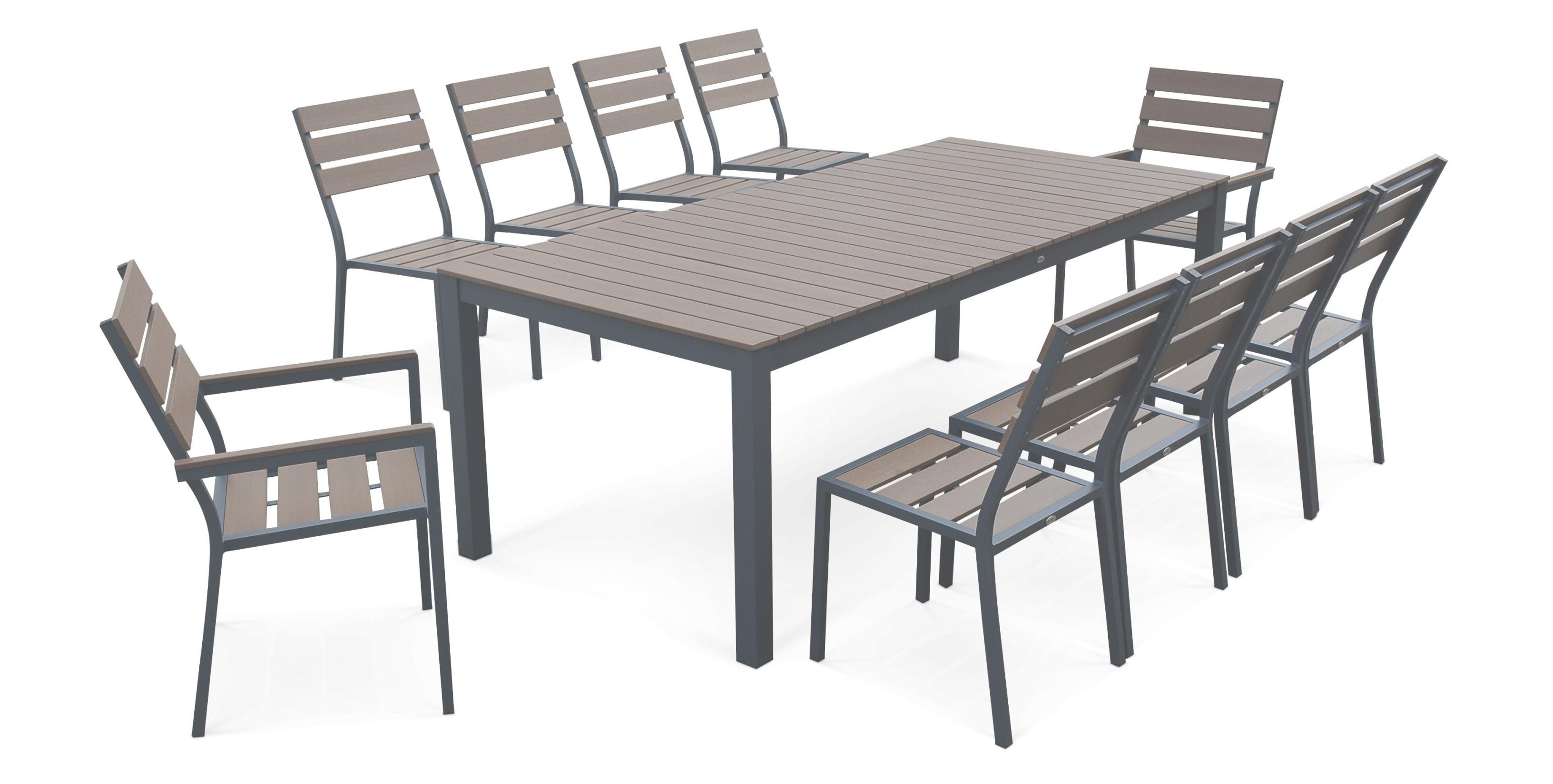 Salon de jardin repas alu extensible 140/200 brazil