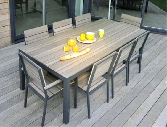 Salon de jardin en aluminium et composite