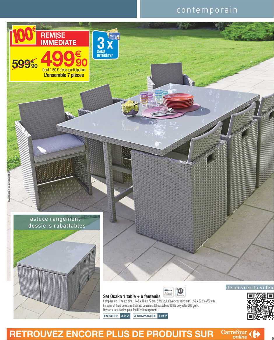 Salon de jardin carrefour on line