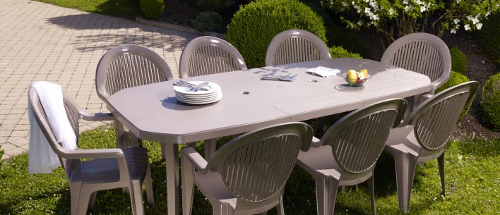 Salon de jardin grosfillex vega taupe