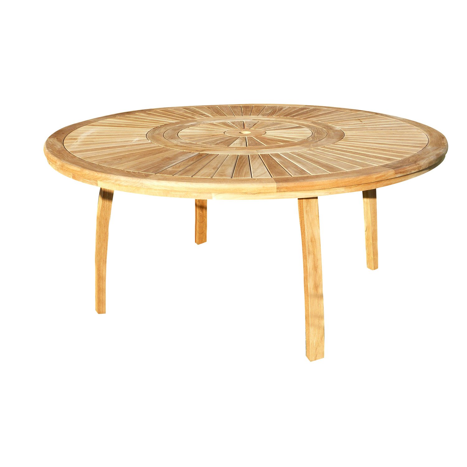 Salon de jardin bois table ronde