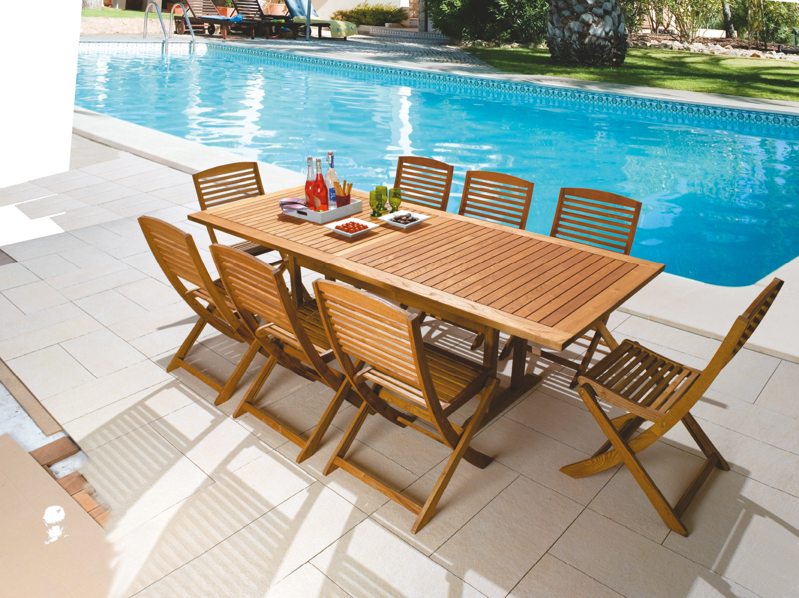 Salon de jardin en acacia robinier