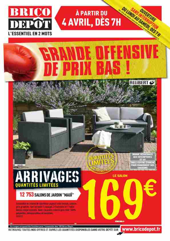 Promo salon de jardin brico depot