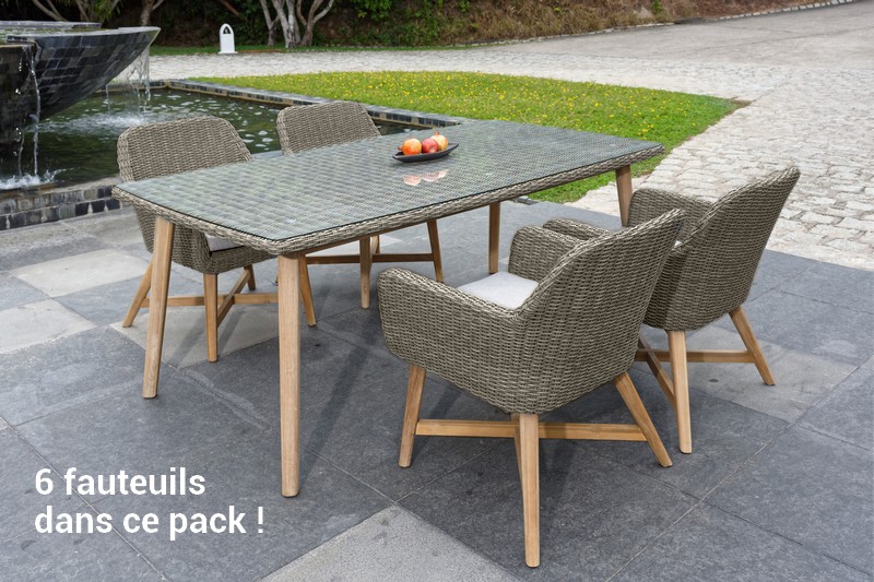 Table jardin tressée