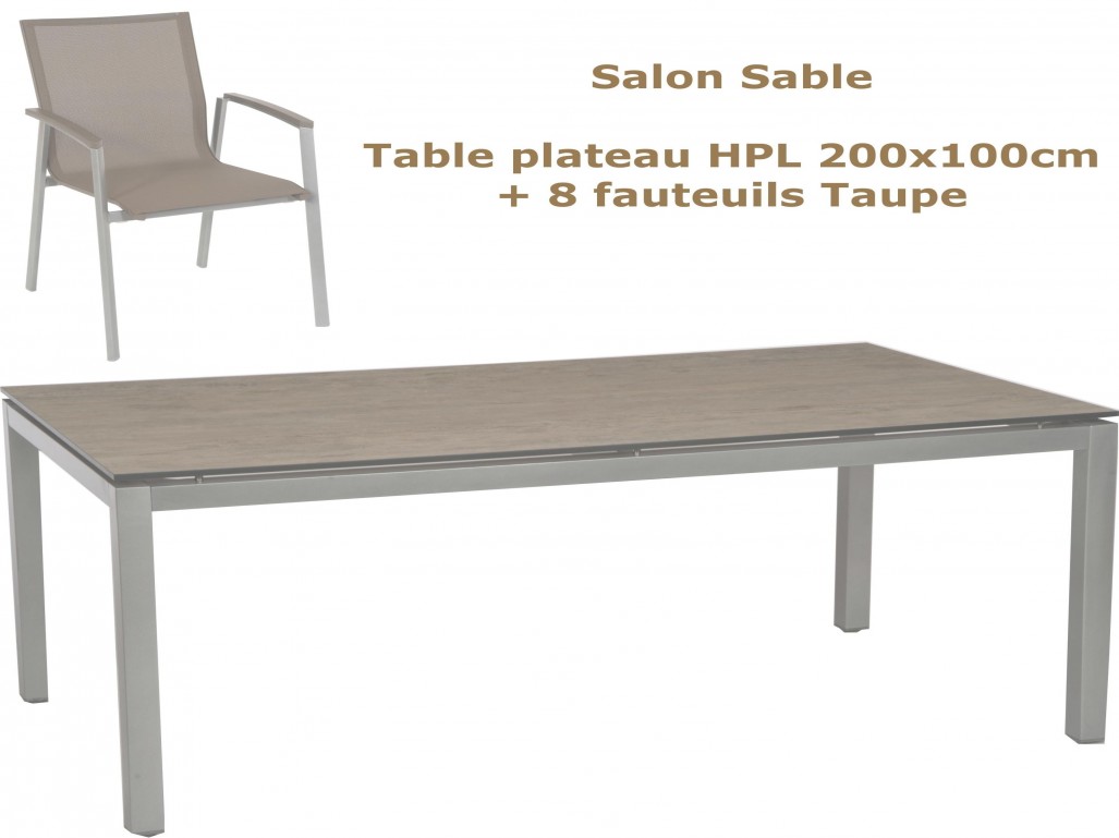 Salon de jardin en hpl