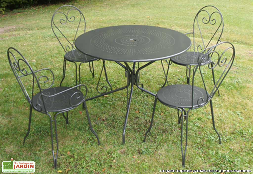 Salon de jardin metallique pas cher