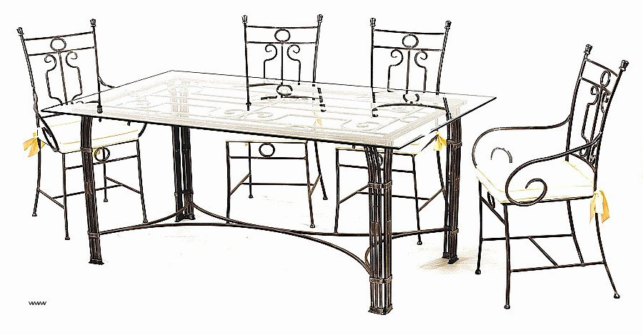 Salon de jardin fer forgé et verre