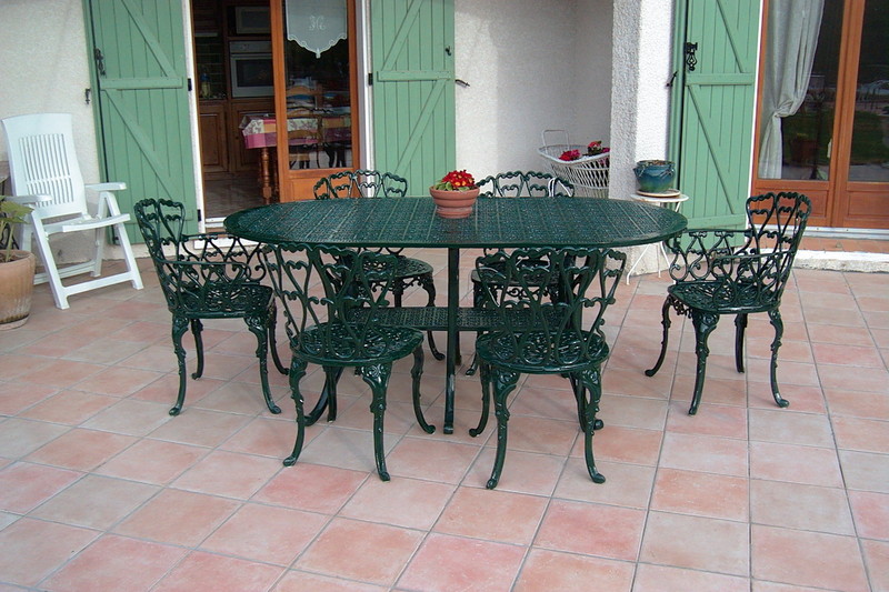 Mobilier de jardin fonte d'aluminium