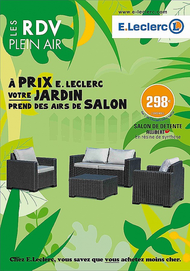 Mobilier de jardin chez leclerc