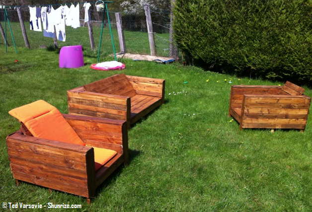 Materiel pour salon de jardin en palette