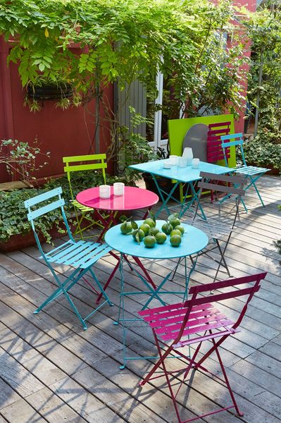 Salon de jardin coloré pas cher