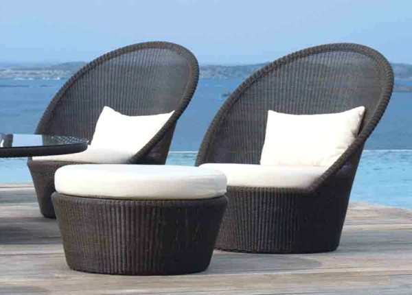 Salon de jardin design en resine