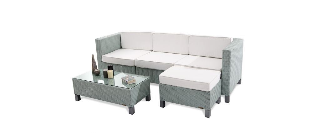 Salon de jardin hawai gris