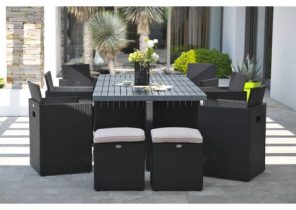 Salon de jardin résine tressée auchan