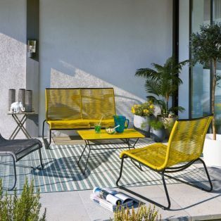 Salon de jardin en scoubidou