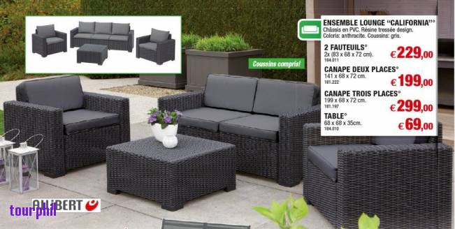 Salon de jardin lounge brico