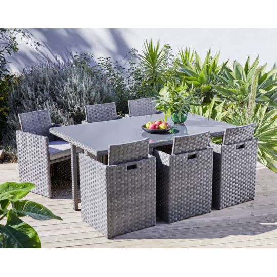 Salon de jardin résine tressée carrefour