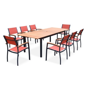 Salon de jardin bois en solde
