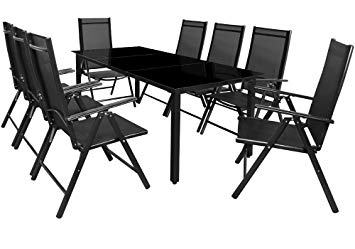 Table salon de jardin noir