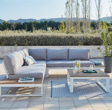 Salon de jardin lisbon taupe/anthracite