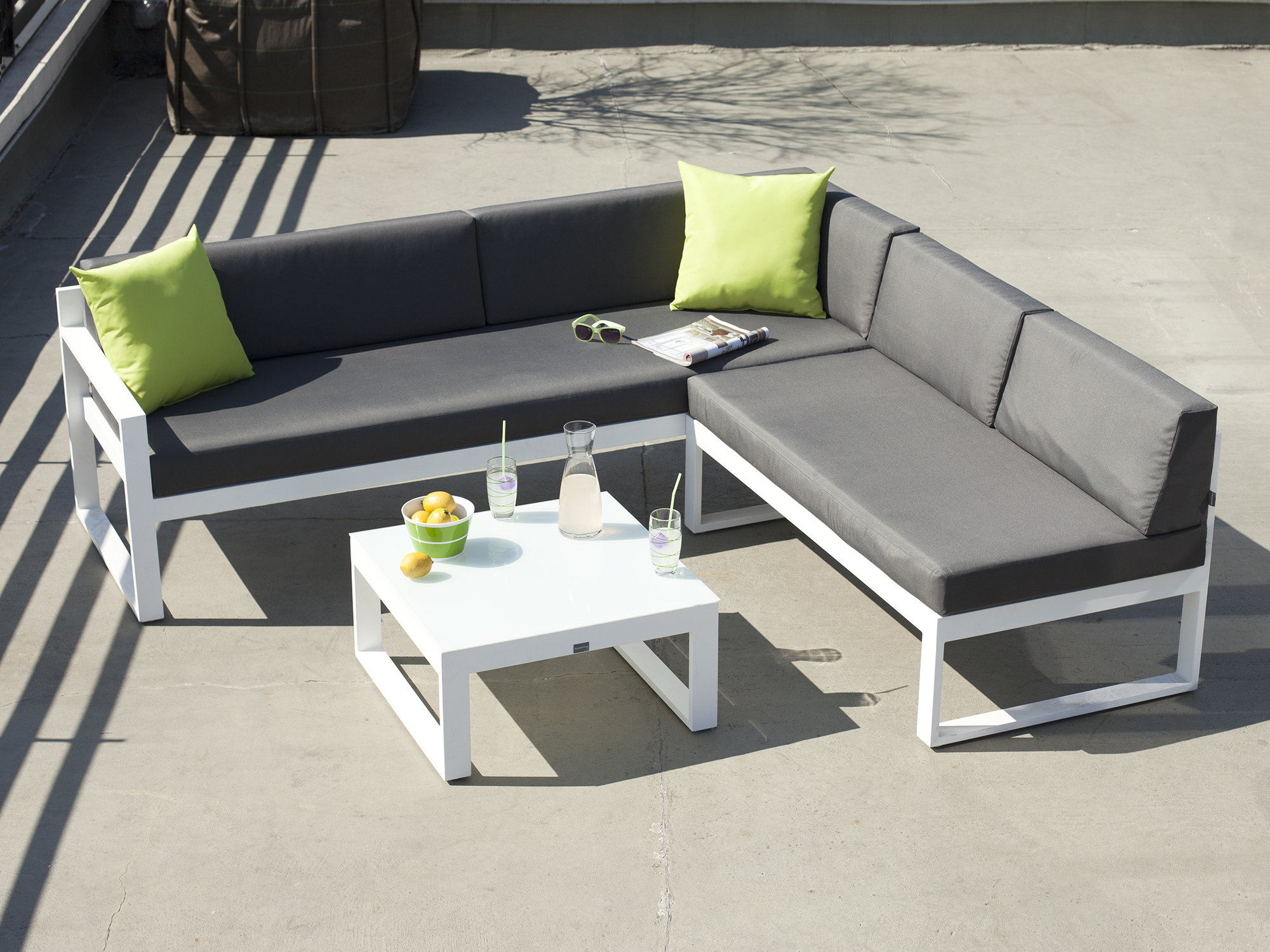 Salon de jardin canape teck