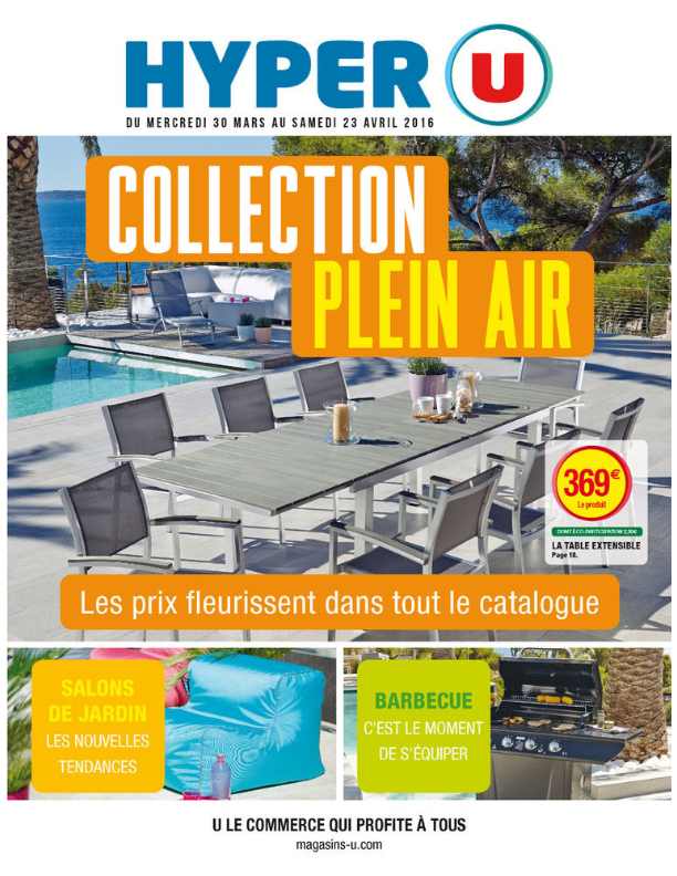 Mobilier de jardin super u 2016