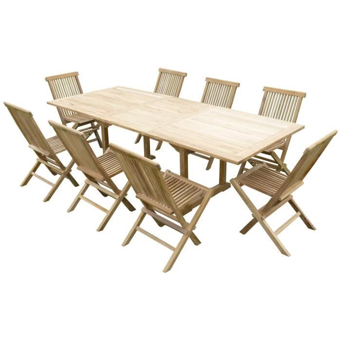 Salon de jardin teck premium