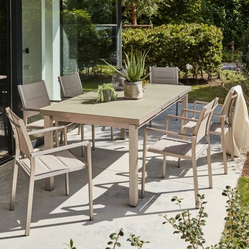 Chaise salon de jardin marron