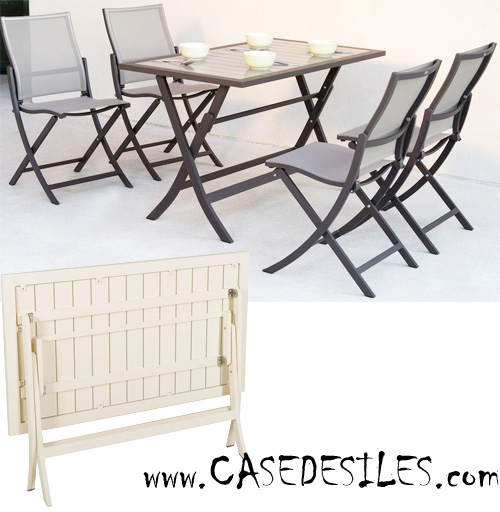 Salon de jardin pliante aluminium