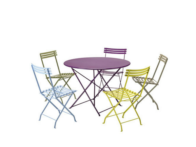 Salon de jardin table ronde metal