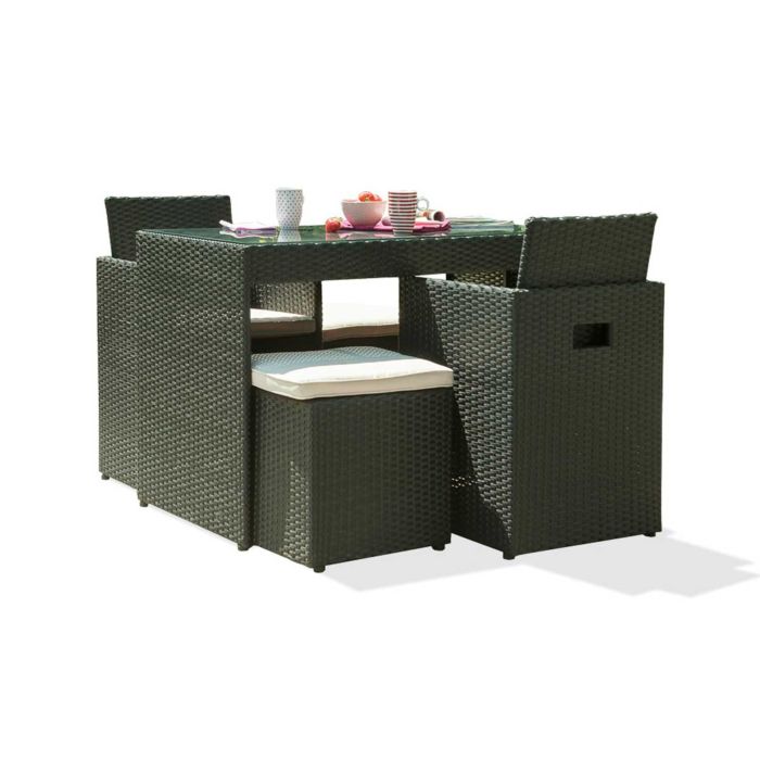 Salon jardin resine tressee noir encastrable