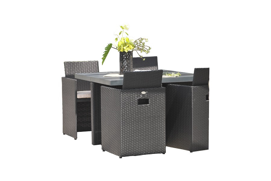 Salon de jardin 4 personnes résine tressée