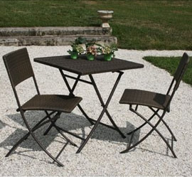 Salon de jardin resine tressee pliable