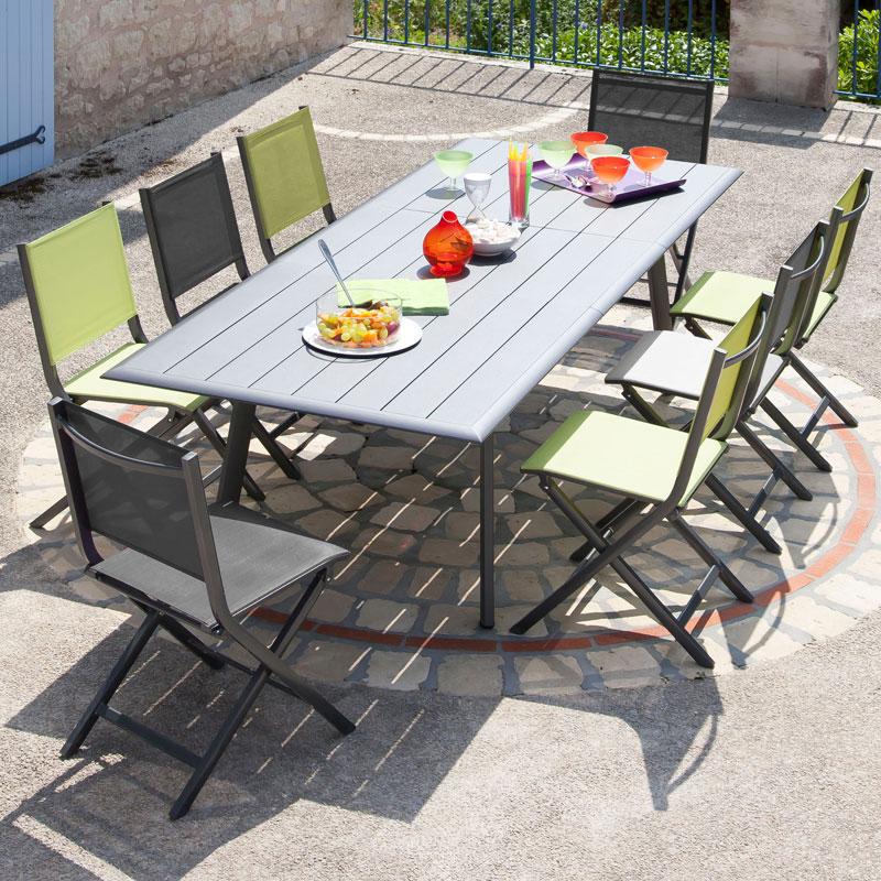 Salon de jardin pliable 6 personnes