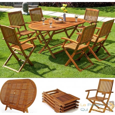 Qualité salon de jardin en eucalyptus