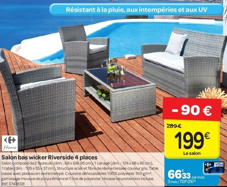 Salon de jardin amphore riverside