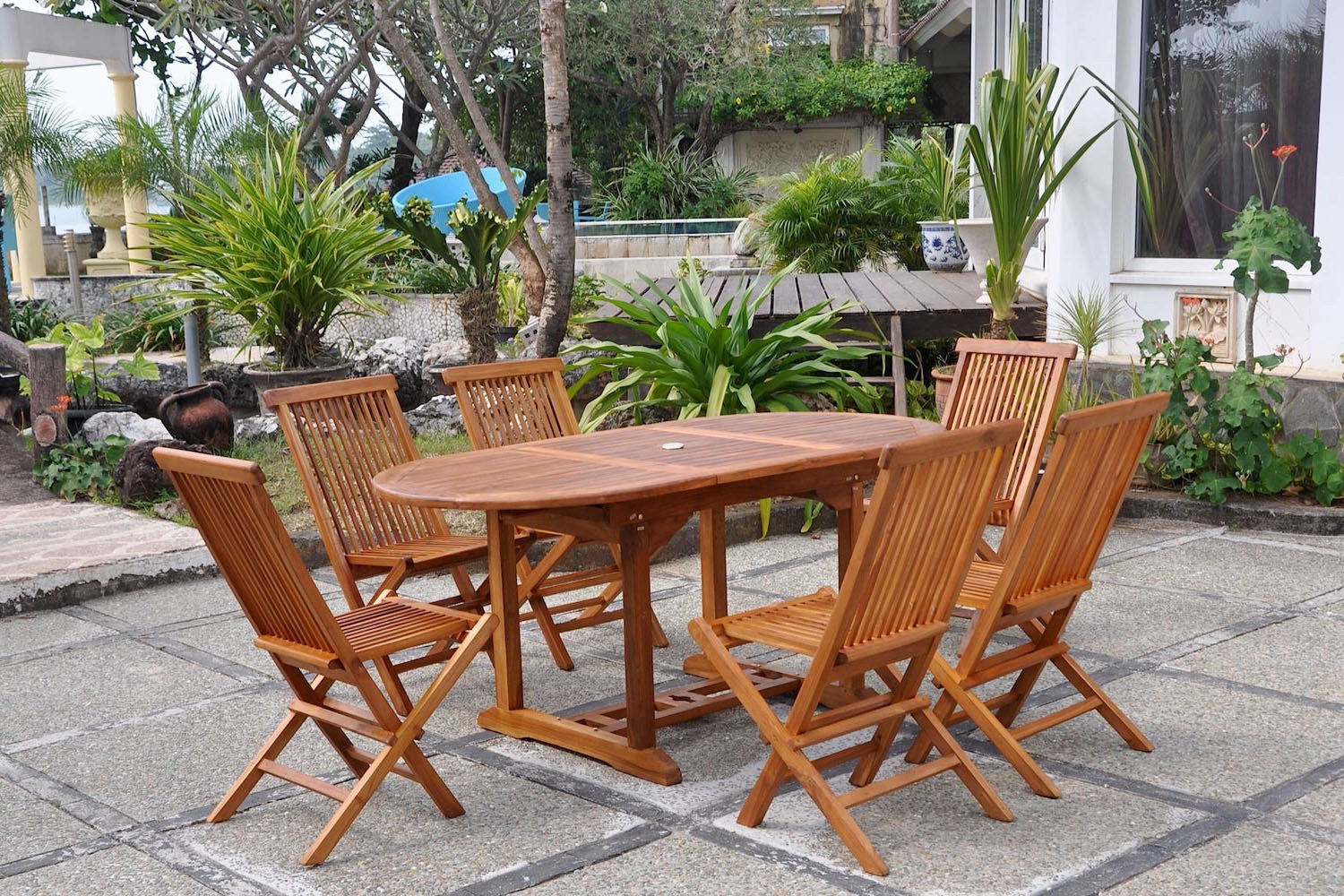 Salon de jardin teck rue du commerce