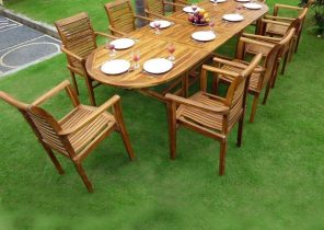 Teck line salon de jardin 200/300 cm
