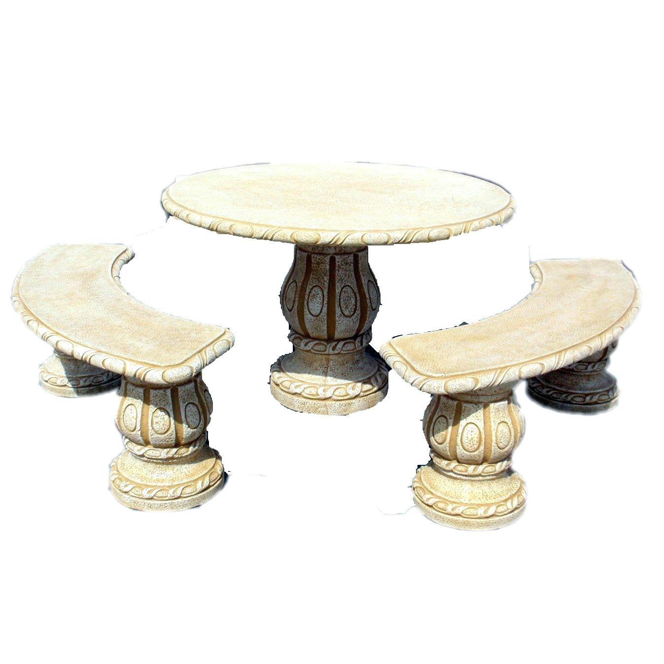 Salon de jardin pierre naturelle