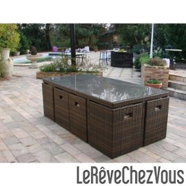 Housse salon de jardin resine 8 places