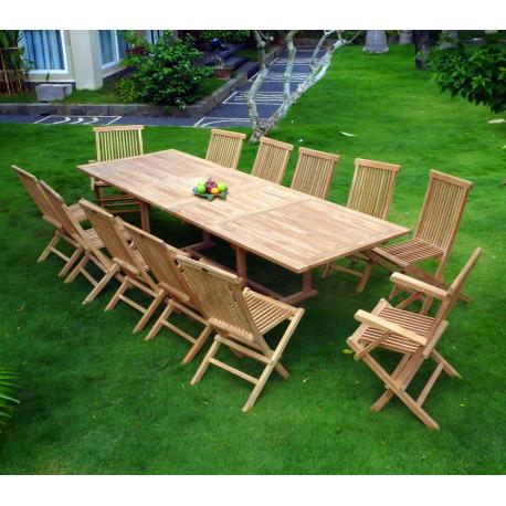 Salon de jardin teck borneo
