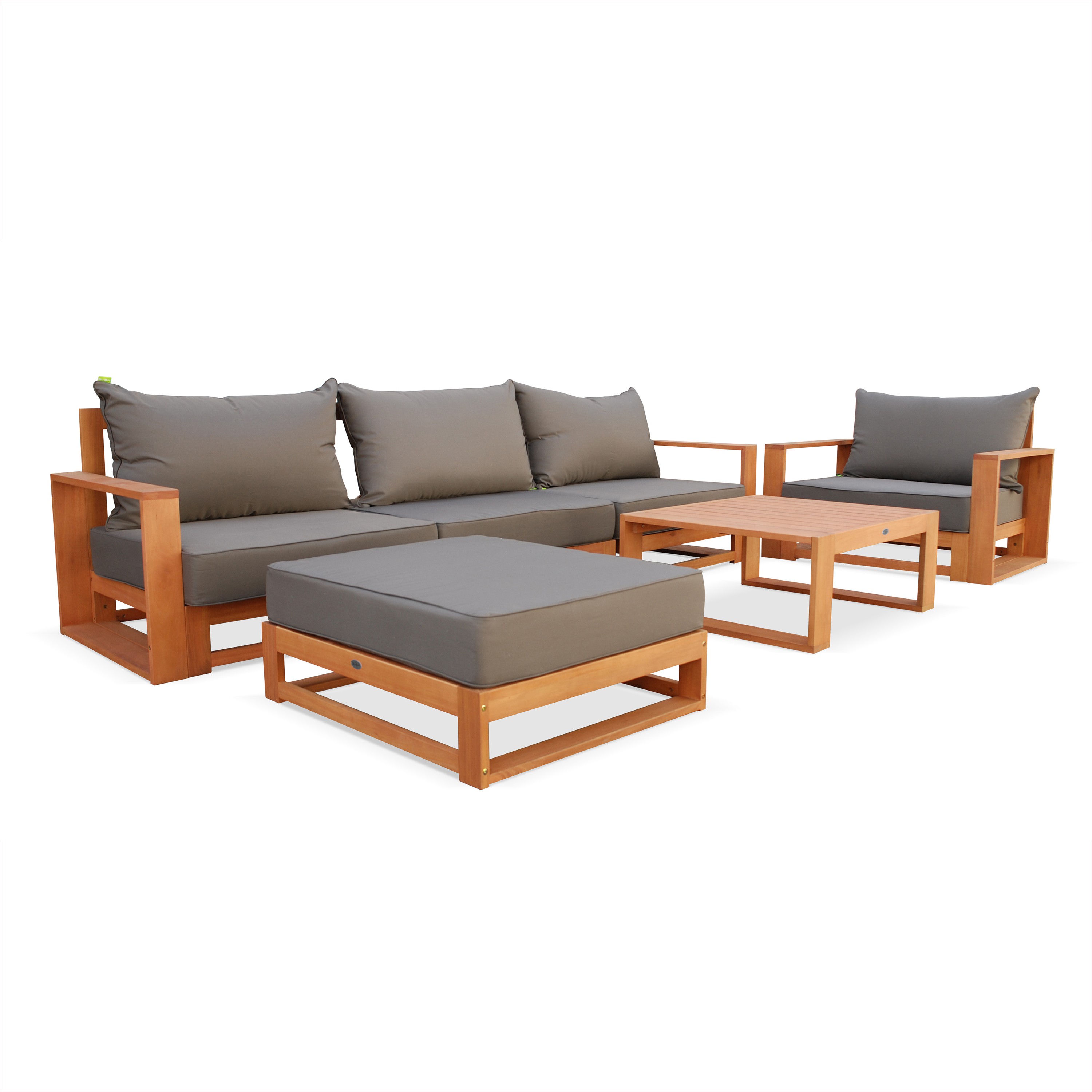 Salon de jardin lounge en bois