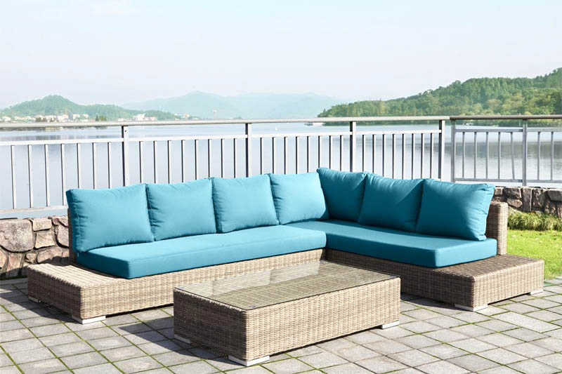 Coussin d'assise pour salon de jardin modulable siena polyrotin