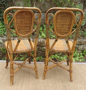 Salon de jardin rotin ancien