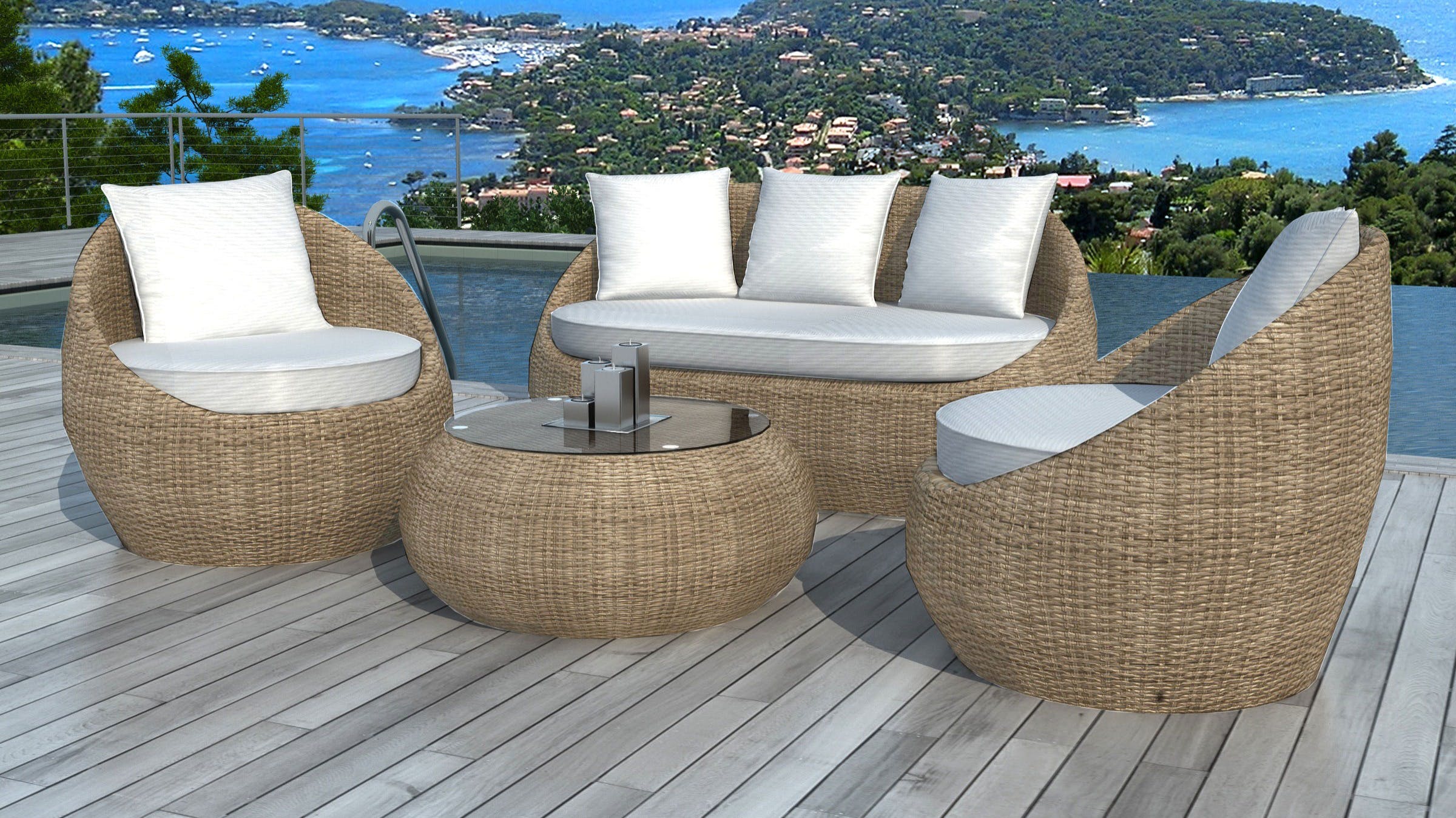 Salon de jardin type scandinave